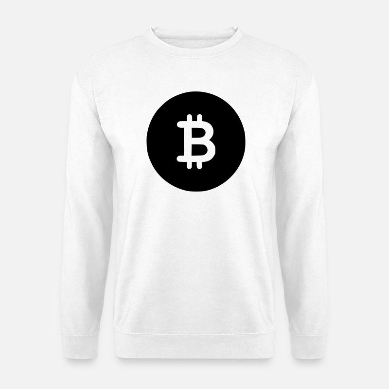 Bitcoin Black Icon - Unisex Sweatshirt - white