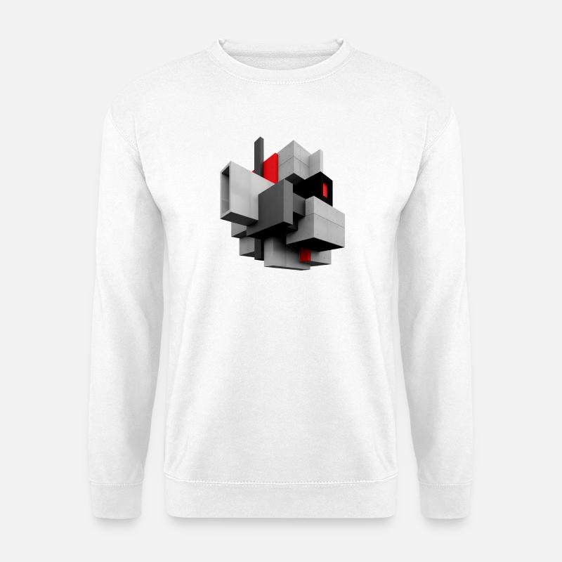 Cube - Unisex Pullover - Weiß