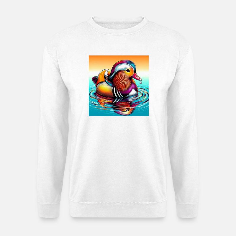 Mandarinente - Unisex Pullover - Weiß