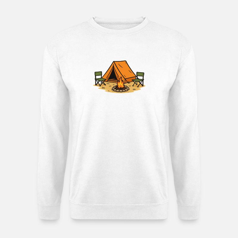 Conception de camp de camping aventureux - Sweat-shirt Unisexe - blanc