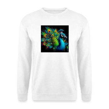 Pfau - Unisex Pullover - Weiß - Vorne