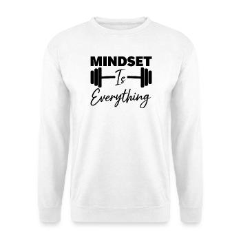 Denkweise ist alles Motivationszitat - Unisex Pullover - Weiß - Vorne