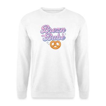 brezn babe / bretzel / fille du Bayern - Sweat-shirt Unisexe - blanc - Devant