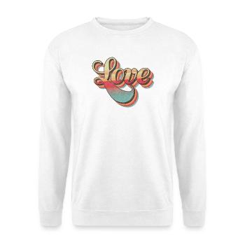 Design d’amour rétro - Sweat-shirt Unisexe - blanc - Devant
