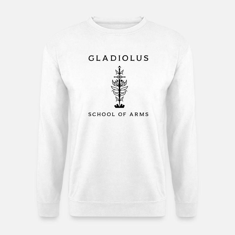Gladiole schwarz - Unisex Pullover - Weiß