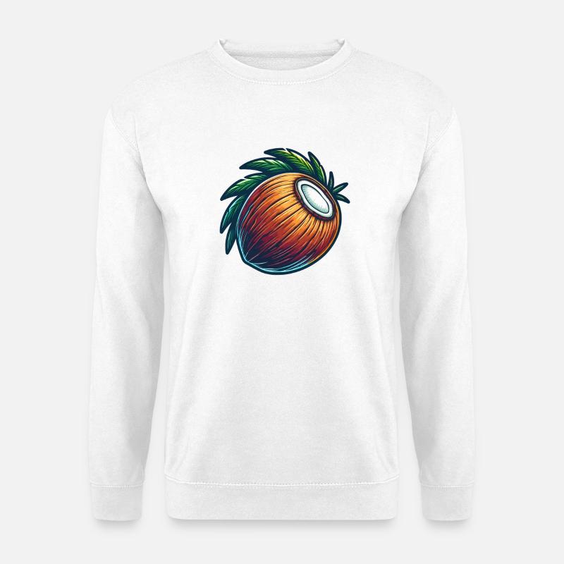 Walnuss Tropische Frucht Illustration - Unisex Pullover - Weiß