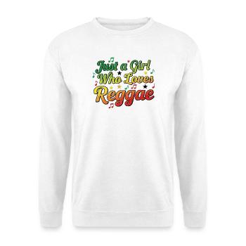 Just a Girl Loving Reggae - Unisex Pullover - Weiß - Vorne
