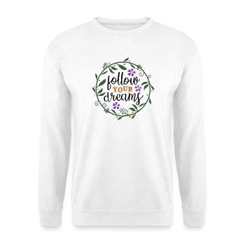 Cadre floral personnalisé à motif nature - Sweat-shirt Unisexe - blanc - Devant