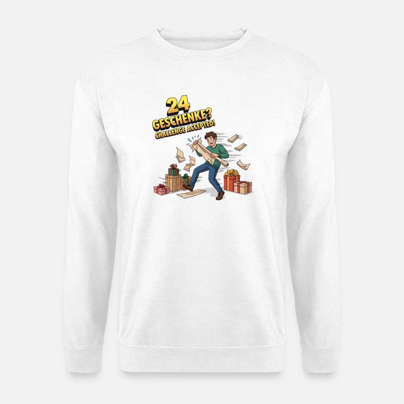 24 Geschenke? Challenge Accepted ! - Unisex Pullover - Weiß