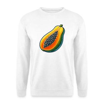 Lebendiges und farbenfrohes Papaya-Design - Unisex Pullover - Weiß - Vorne