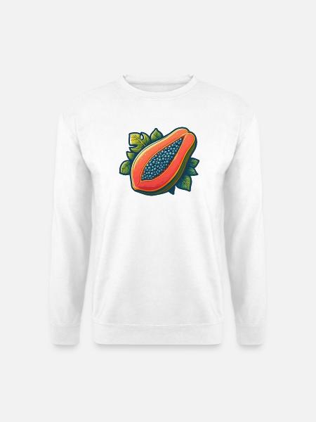 Bright tropical papaya - Unisex Sweatshirt - white