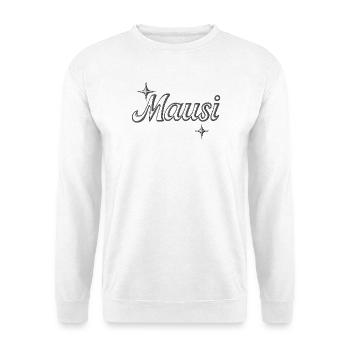 Mausi / Y2K Design - Unisex Pullover - Weiß - Vorne - Alina (178cm) & Michal (187cm)