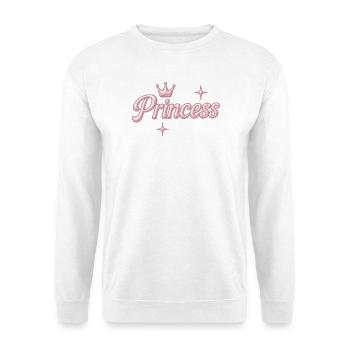 Prinzessin / Princess / Chrome Y2K Design - Unisex Pullover - Weiß - Vorne