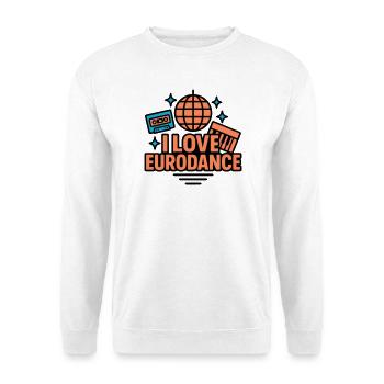 Eurodance Love Neon Design - Unisex Pullover - Weiß - Vorne