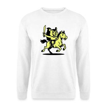 Cute Hero on Horse - Unisex Pullover - Weiß - Vorne