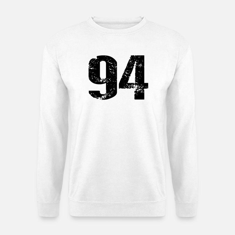 94 Zahl Trikot - Unisex Pullover - Weiß