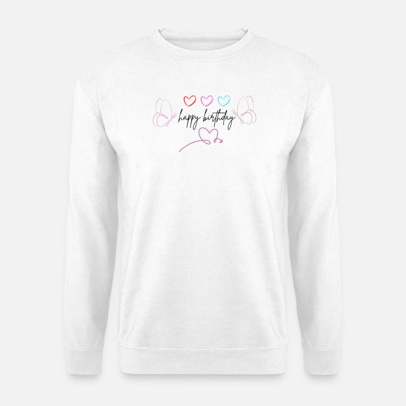 happy_birthday - Unisex Pullover - Weiß