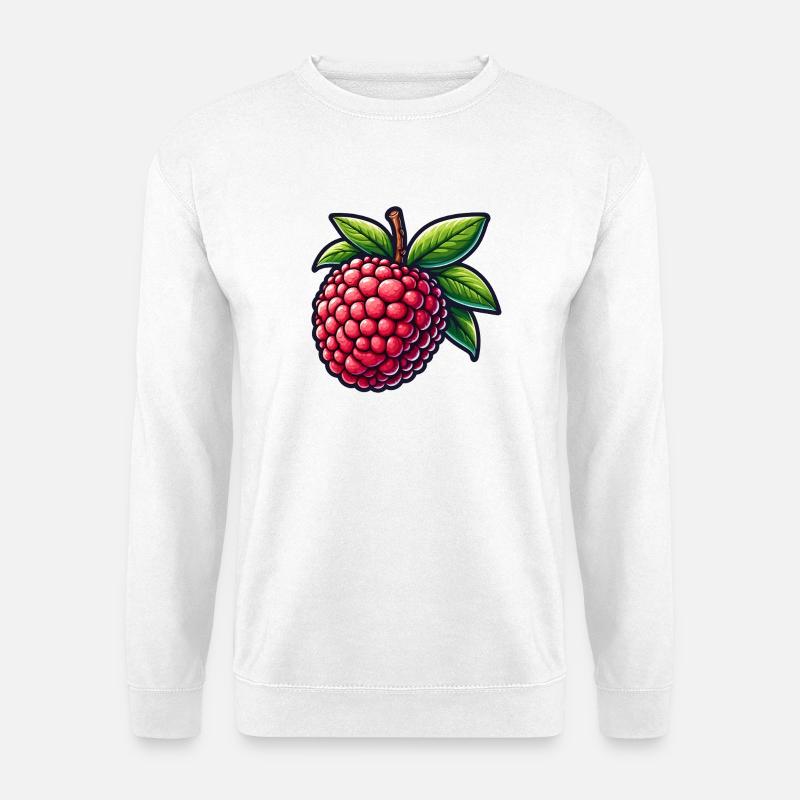 Litchi Illustrated Bright - Unisex Pullover - Weiß