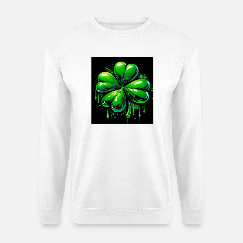 Four-leaf clover - Unisex Sweatshirt - white