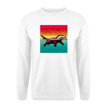 loutre - Sweat-shirt Unisexe - blanc - Devant
