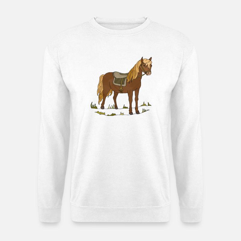 Pferd - Unisex Pullover - Weiß