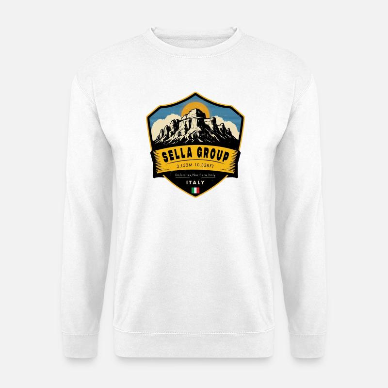 Sella Group , dolomites, italy - Unisex Sweatshirt - white