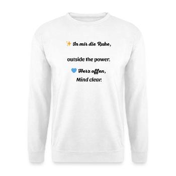 Outside the power - Unisex Sweatshirt - white - Front