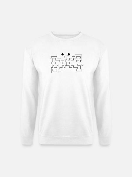 Geometrischer Schmetterling - Unisex Pullover - Weiß