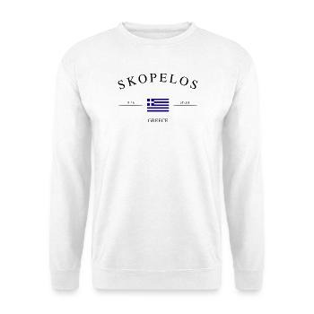 Skopelos Griechenland – Urlaub Souvenir & Geschenk - Unisex Pullover - Weiß - Vorne