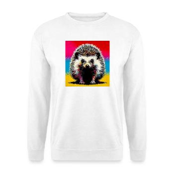 Igel - Unisex Pullover - Weiß - Vorne - Alina (178cm) & Michal (187cm)