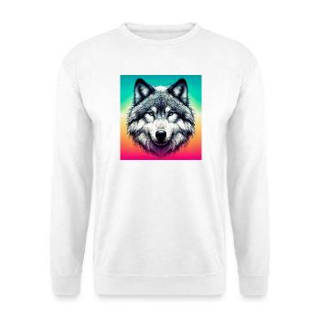 Wolf - Unisex Pullover - Weiß - Vorne