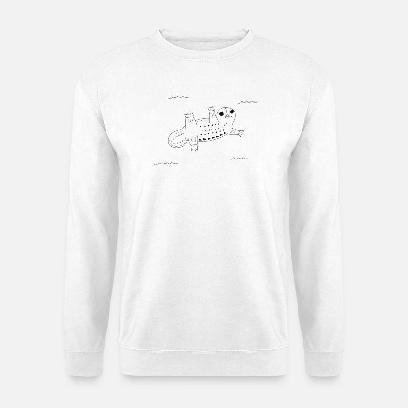 Lustiges Schnabeltier - Unisex Pullover - Weiß