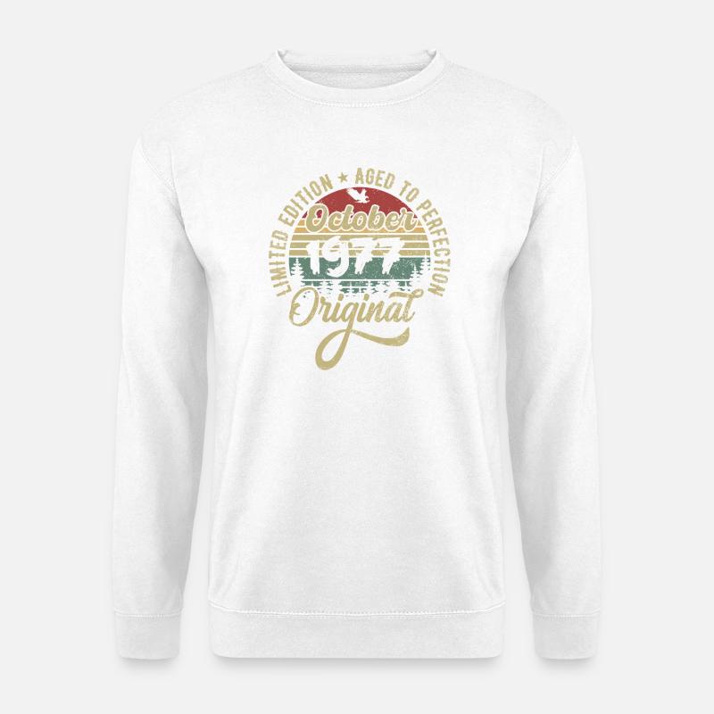 october 1977 anniversary october 1977 october - Unisex Sweatshirt - white