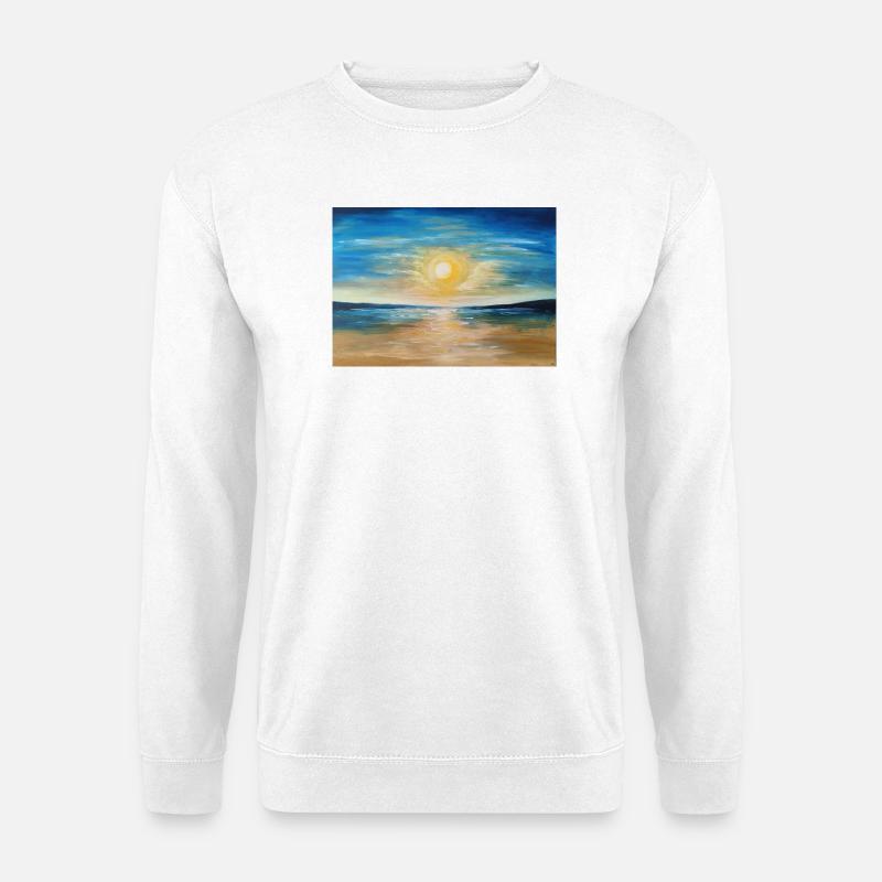 Sunset Reflection Over Calm Waters - Unisex Sweatshirt - white