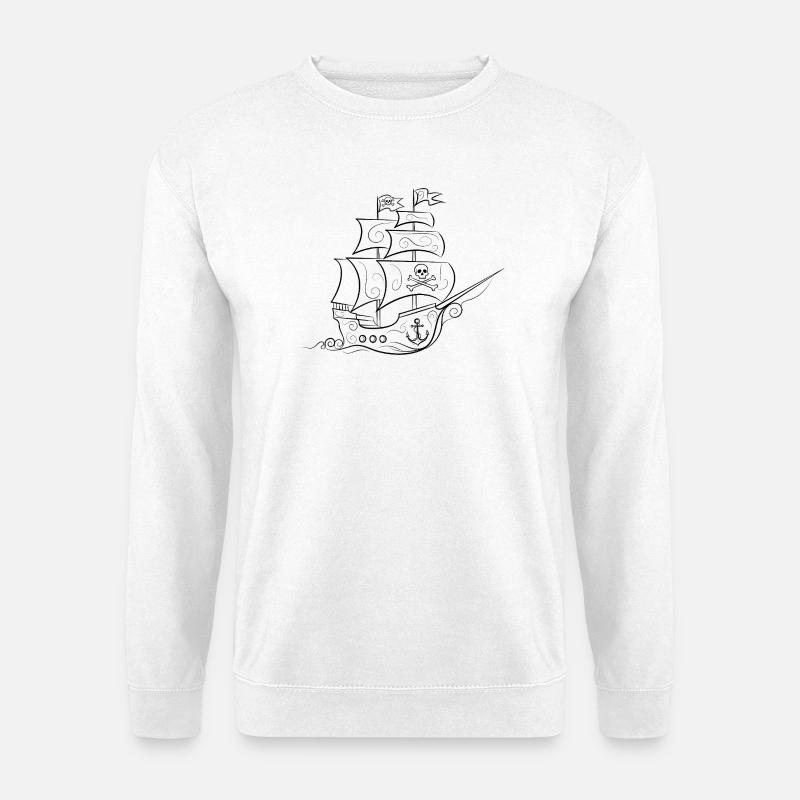 Piratenschiff - Unisex Pullover - Weiß