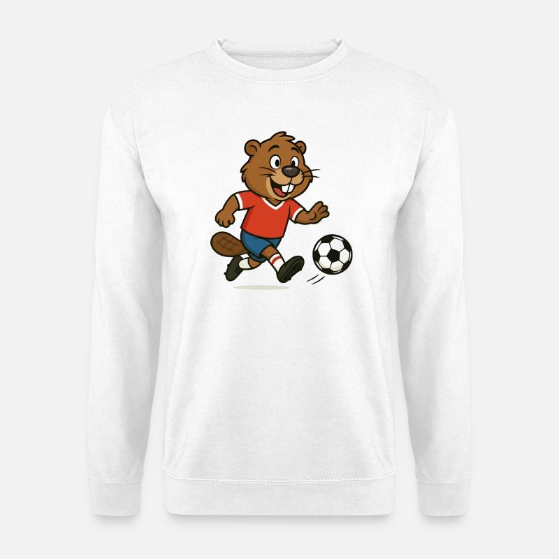 biber-fussball - Unisex Pullover - Weiß