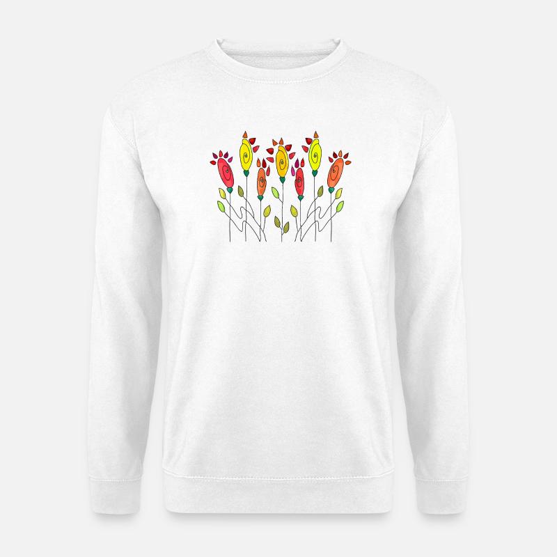 Blumen - Unisex Pullover - Weiß