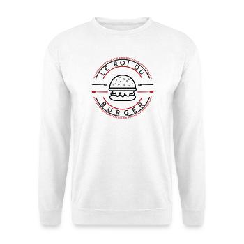 Original Design the king of burgers - Unisex Sweatshirt - white - Front