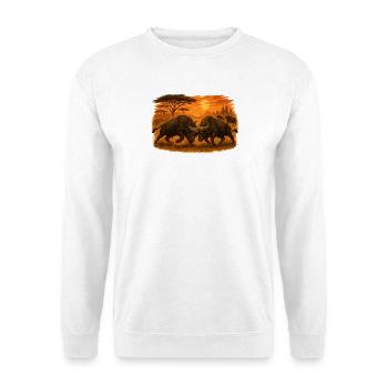 Battle of the Buffaloes – Wild Power. - Unisex Sweatshirt - white - Front