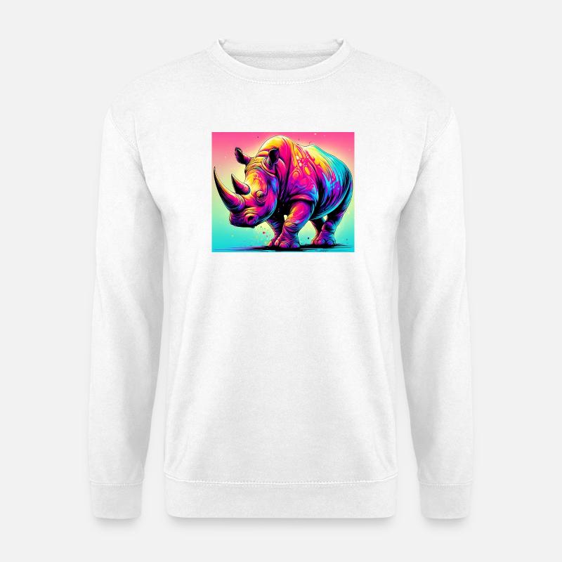 Nashorn - Unisex Pullover - Weiß