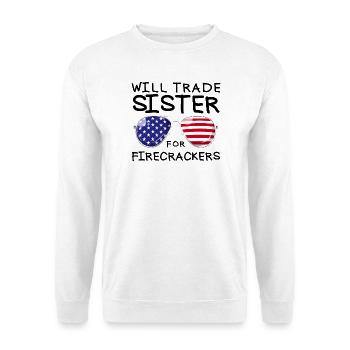 Échangez votre sœur contre des feux d'artifice pour les enfants le 4. - Sweat-shirt Unisexe - blanc - Devant