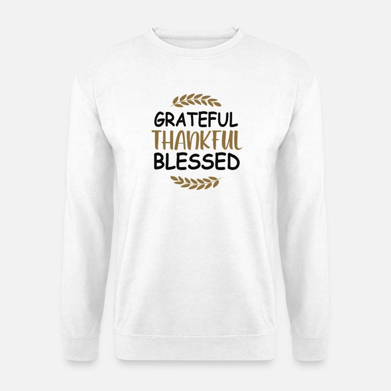 Dankbar Dankbar Gnadenzitat - Unisex Pullover - Weiß