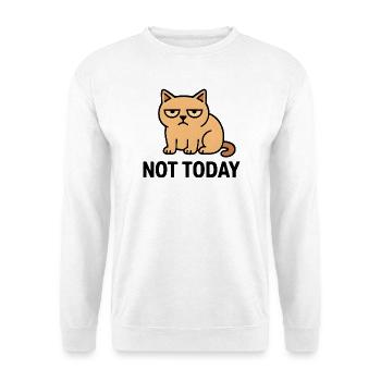 Muffelige Katzenmimik auf witzigem Gesicht - Unisex Sweatshirt - white - Front