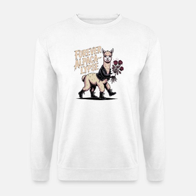 Für immer Alpaka-Lypse - Unisex Pullover - Weiß