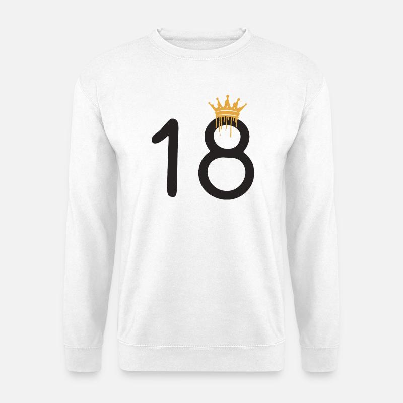 18 - Unisex Pullover - Weiß