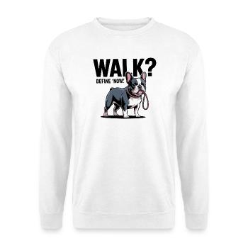 French Bulldog Walk Time - Unisex Sweatshirt - white - Front