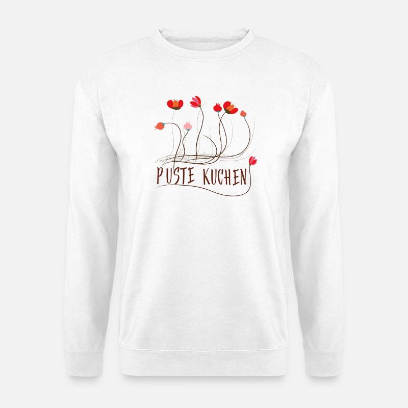 Blumen mit verspielten Linien - Unisex Pullover - Weiß