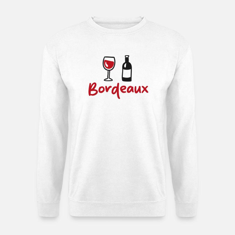 City Bordeaux Rotwein - Unisex Pullover - Weiß
