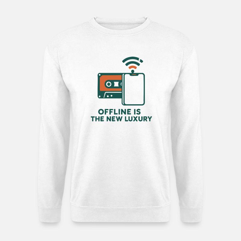 Offline ist der neue Luxus - Unisex Pullover - Weiß