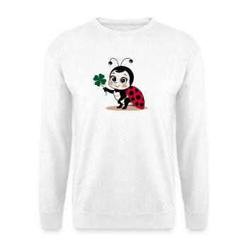 Ladybug Shamrock Lucky Charm Luck - Unisex Sweatshirt - white - Front